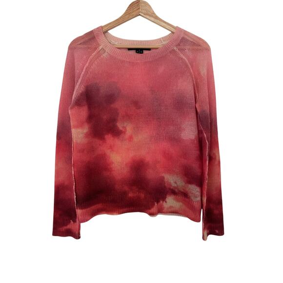 Skull Cashmere Pink Sweater SZXS Soft Knit Pullover Luxury Edgy Chic Crewneck - Picture 5 of 10